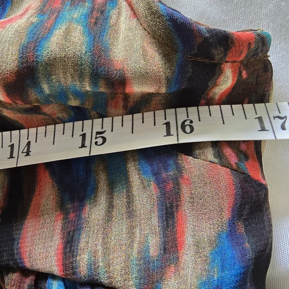 Sandro Multicolor Sleeveless Ruffle Dress Size 2/S Boho Chic - Picture 13 of 15